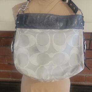 Coach Stylish Gray and White Women's Bag